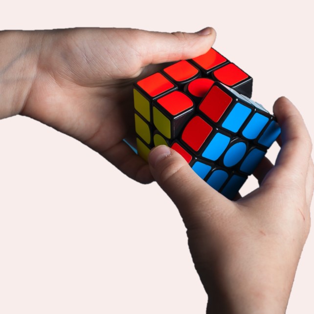 Hochbegabung visualisiert durch Rubix Cube 